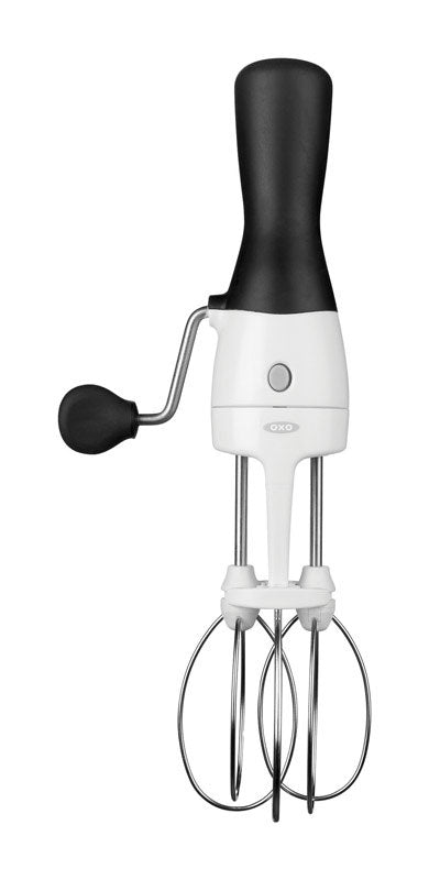 OXO Good Grips Black/White Plastic/Stainless Steel Egg Beater