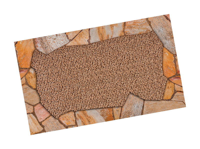 GrassWorx Lancaster Jute 18 in. W X 30 in. L Brown AstroTurf Door Mat