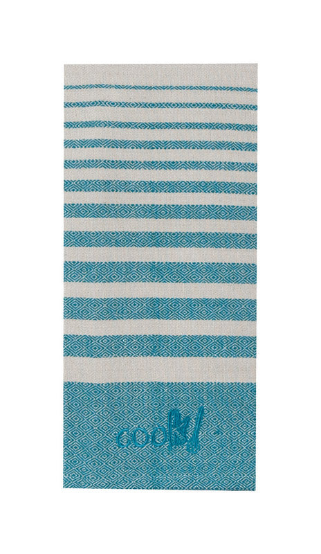 Kay Dee Cooks Kitchen Teal Cotton Cook Woven Tea Towel 1 pk