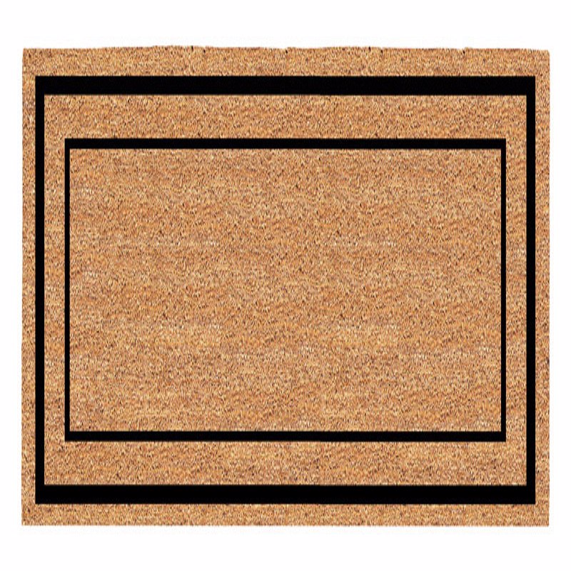 Americo Home 60 in. W X 24 in. L Black/Tan Classic Border Door Mat
