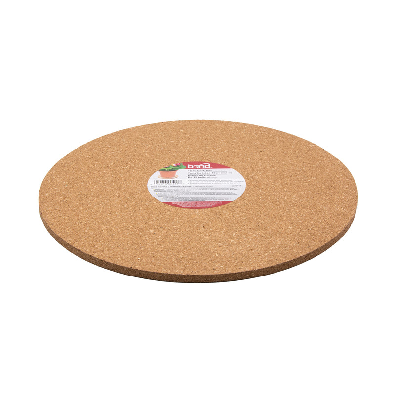 Bond 0.28 in. H X 12 in. D Cork Planter Mat Brown