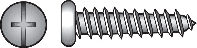 Hillman No. 14 X 3/4 in. L Phillips/Slotted Pan Head Sheet Metal Screws 100 pk