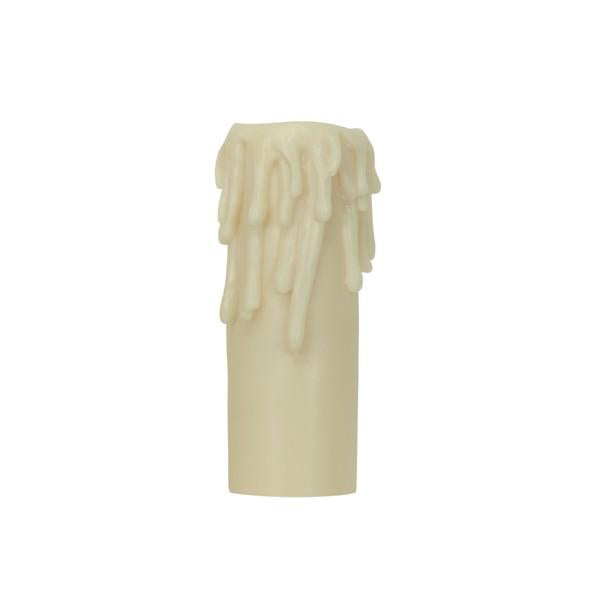 Edison Base Resin Half Drip - Ivory Finish - 1-1/4" Inside Diameter - 1-9/16" Outside Diameter - 4" Height