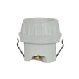 Keyless Porcelain Socket With Double Snap-In Clip - Glazed - 660W - 250V
