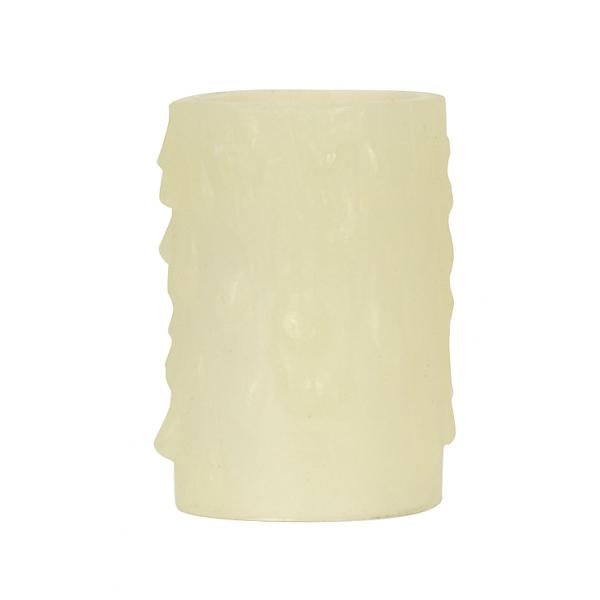 Bee's Drip (Bee's Wax) Candelabra Base - Ivory Finish - 7/8" Inside Diameter - 1-5/32" Outside Diameter - 40W Max - 1-5/8" Height