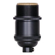 Short Keyless Socket - 1/8 IPS - 4 Piece Stamped Solid Brass - Black Finish - 660W - 250V - Uno Thread