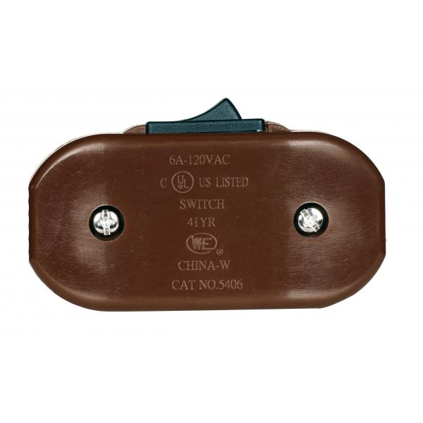 Heavy Duty Feed Thru Switch - Brown - 6A - 120V