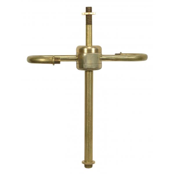 Medium Base Twin Keyless Solid Brass Cluster - Unfinished - 9-1/4" Overall Height - 7-1/2" Centers