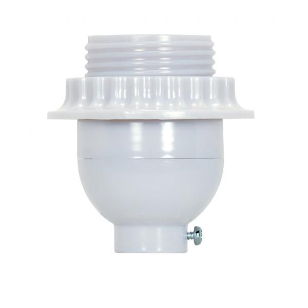 Short Keyless Socket - Phenolic - White Finish - With Set Screw