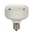 White E12 To GU24 Adapter - Candelabara To GU24 With Locking Device Reducer - 3/4" Overall Extension - 75W - 125V