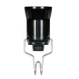 Pressure Fit Candelabra Base Socket - Pin Socket - Pressure Fit - Phenolic - 1-1/4" Height - 3/4" Diameter - 60W - 125V - With Hook