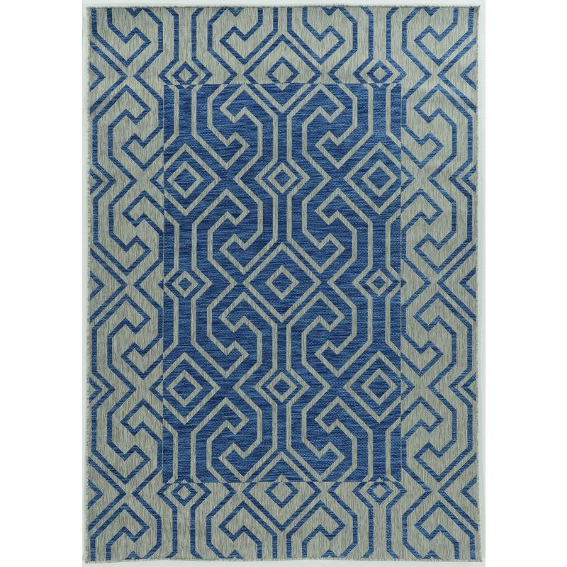 Linon Home Decor 9.5 ft. W X 6.5 ft. L Blue/Gray Polypropylene Rug