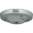 Ribbed Canopy - Canopy Only - Chrome Finish - 5" Diameter - 7/16" Center Hole - 2 -8/32 Bar Holes
