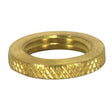Brass Round Knurled Locknut - 9/16" Diameter - 1/8 IP - 3/32" Thick - Unfinished