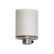Keyless 3 Terminal Grounded Porcelain Socket With Metal Cap - 1/8 IPS Metal Cap - Glazed - 660W - 250V