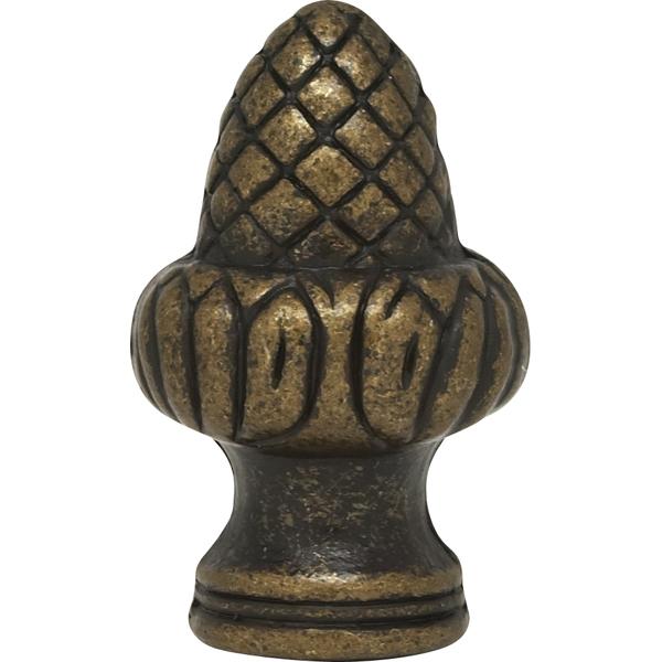 Acorn Finial - 1-1/2" Height - 1/8 IP - Antique Brass Finish