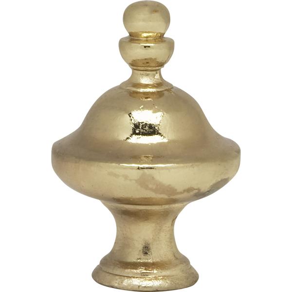 Pyramid Finial - 1-1/2" Height - 1/4-27 - Polished Brass Finish
