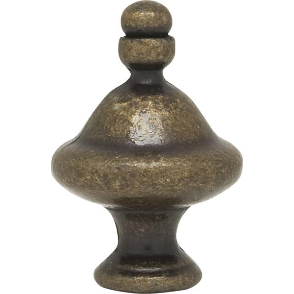 Pyramid Finial - 1-1/2" Height - 1/4-27 - Antique Brass Finish