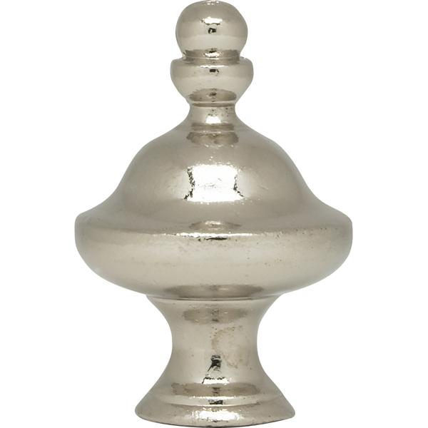 Pyramid Finial - 1-1/2" Height - 1/4-27 - Polished Chrome Finish