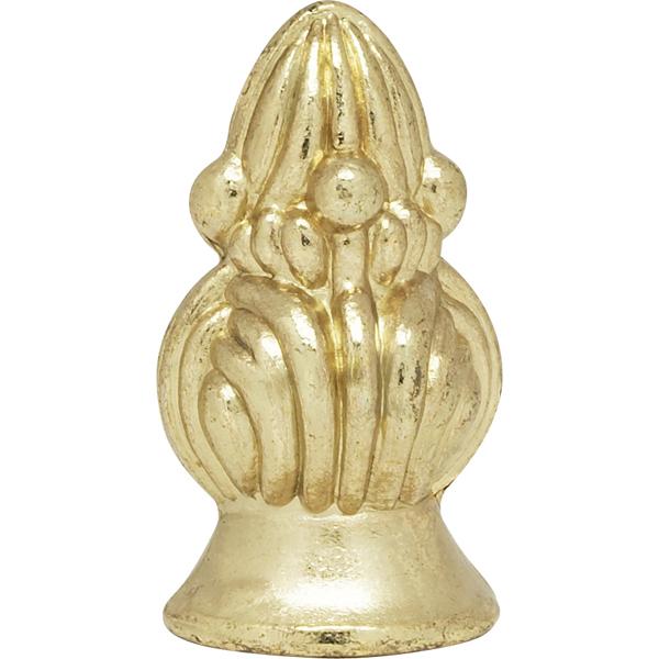 Bud Finial - 1-3/8" Height - 1/8 IP - Polished Brass Finish