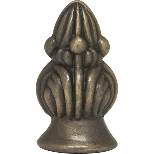 Bud Finial - 1-3/8" Height - 1/8 IP - Antique Brass Finish