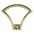 2" Die Cast Fixture Loops - 1/8 IP With Wireway - Hang Straight Loop - 20lbs Max - Polished Brass Plated Finish