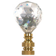 Ball Cut Crystal Finial - 2-1/4" Height - 1/4-27
