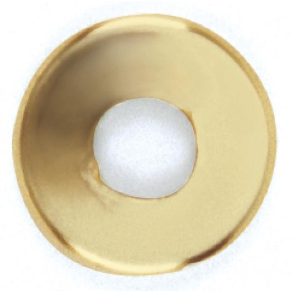 Steel Check Ring - Curled Edge - 1/8 IP Slip - Vacuum Brass Finish - 1-1/4" Diameter