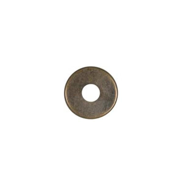 Steel Check Ring - Curled Edge - 1/8 IP Slip - Antique Brass Finish - 7/8" Diameter