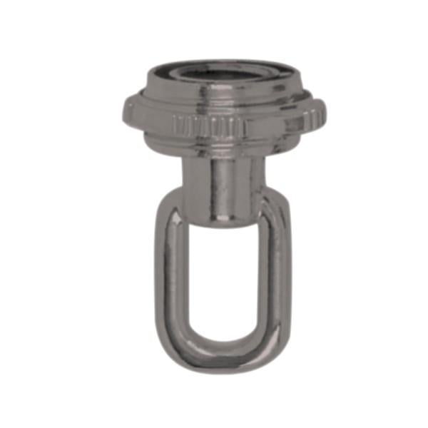 1/4 IP Screw Collar Loop With Ring - 25lbs Max - Brushed Pewter Finish