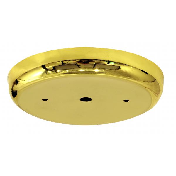 Contemporary Canopy - Canopy Only - Brass Finish - 5-1/4" Diameter - 7/16" Center Hole - 2 -8/32 Bar Holes