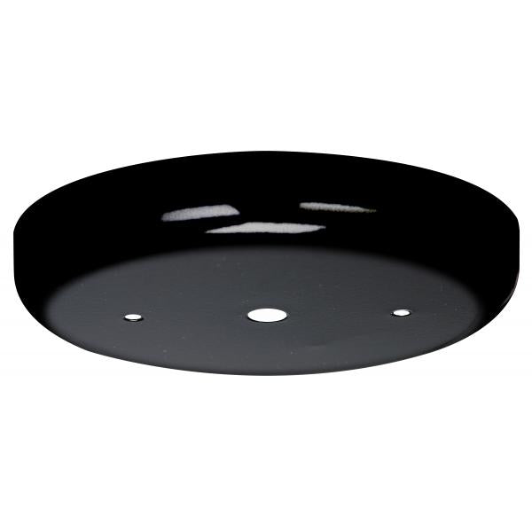 Contemporary Canopy - Canopy Only - Black Finish - 5-1/4" Diameter - 7/16" Center Hole - 2 -8/32 Bar Holes