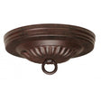 Ribbed Canopy Kit - Old Bronze Finish - 5" Diameter - 7/16" Center Hole - 2-8/32 Bar Holes - Includes Hardware - 10lbs Max