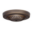 Ribbed Canopy Kit And Matching Hardware - Dark Antique Brass Finish - 5" Diameter - 7/16" Center Hole - 2-8/32 Bar Holes