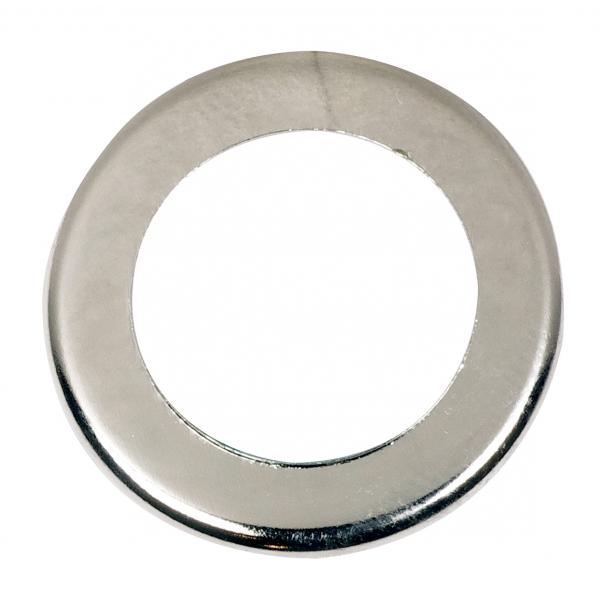 Steel Check Ring - Curled Edge - 1/4 IP Slip - Nickel Plated Finish - 3/4" Diameter