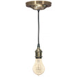 Ribbed Canopy Kit And Matching Hardware - Antique Brass Finish - 5" Diameter - 7/16" Center Hole - 2-8/32 Bar Holes