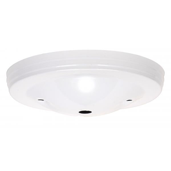 Smooth Canopy - Canopy Only - White Finish - 5" Diameter - 7/16" Center Hole - 2 -8/32 Bar Holes