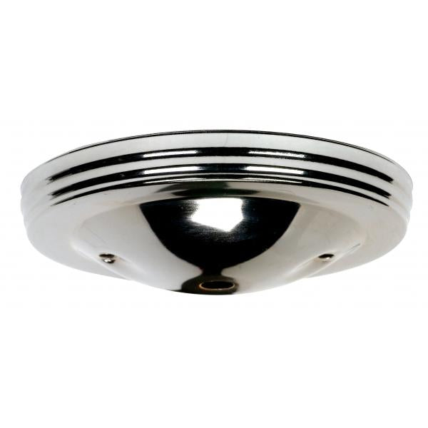 Smooth Canopy - Canopy Only - Chrome Finish - 5" Diameter - 7/16" Center Hole - 2 -8/32 Bar Holes
