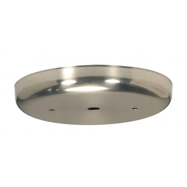 Contemporary Canopy - Canopy Only - Brushed Nickel Finish - 5-1/4" Diameter - 7/16" Center Hole - 2 -8/32 Bar Holes