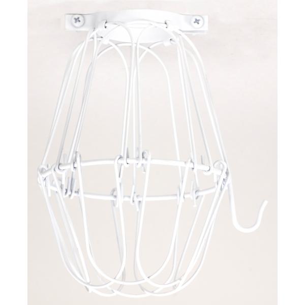 Light Bulb Cage - White Finish - 5-3/4" Height