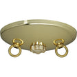 Bath Swag Canopy Kit - Brass Finish - 5" Diameter - 3- 7/16" Holes - Includes Hardware - 10lbs Max