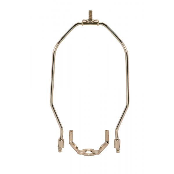 Light Duty Harp - Polished Nickel Finish - 8" Height - 1/8 IP Saddle - 1/4-27 Thread - 125 Carton