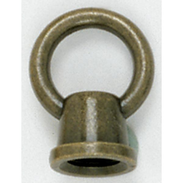 1" Female Loops - 1/8 IP With Wireway - 10lbs Max - Antique Brass Finish