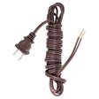 12 Foot 18/2 SPT-1 105C Cord Set - Brown Finish - 72" Hank - 150 Carton - Molded Polarized Plug - Tinned Tips 3/4" Strip With 2" Slit