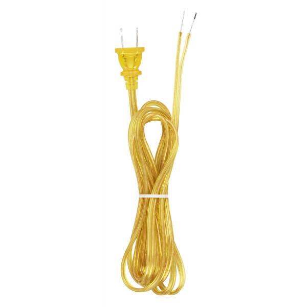 8 Ft.Full Tinned Cord Sets18/2 SPT-2-105C Cord Sets - Molded Plug - Full Tinned Tips for Push-In Terminals - 3/4" Strip with 2" Slit 36" Hank