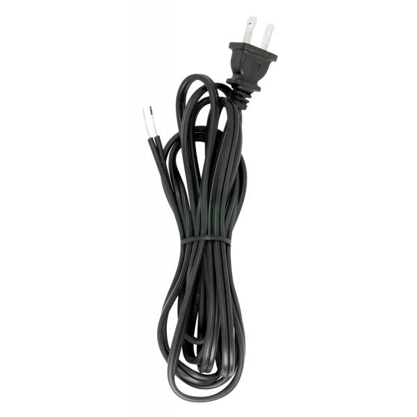 8 Ft.Full Tinned Cord Sets18/2 SPT-2-105C Cord Sets - Molded Plug - Full Tinned Tips for Push-In Terminals - 3/4" Strip with 2" Slit 36" Hank