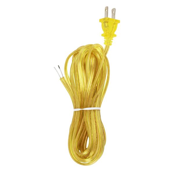 12 Ft.Full Tinned Cord Sets18/2 SPT-2-105C Cord Sets - Molded Plug - Full Tinned Tips for Push-In Terminals - 3/4" Strip with 2" Slit 72" Hank