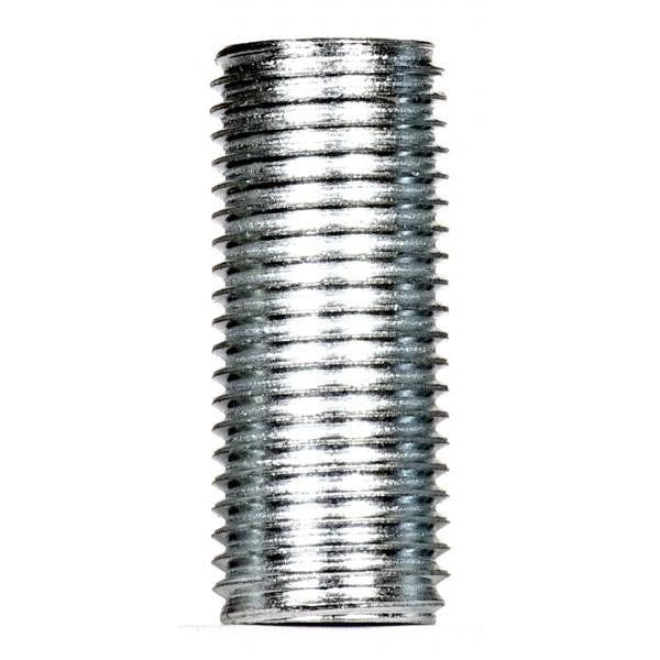 1/4 IP Steel Nipple - Zinc Plated - 1-1/8" Length - 1/2" Wide