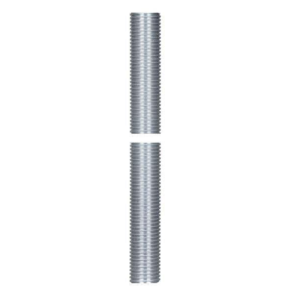 1/4 IP Steel Nipple - Zinc Plated - 9" Length - 1/2" Wide
