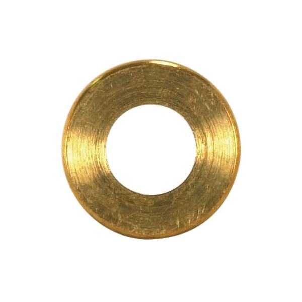 Turned Brass Check Ring - 1/4 IP Slip - Burnished And Lacquered - 3/4" Diameter